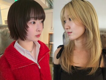 マカロニコースト(macaroni coast)の写真/【macaroni coast×ニュアンスへア】髪質や骨格に合わせて、顔周りの毛流れを細部までデザイン。