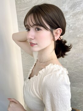 ロンドガーネット 池袋(Lond garnet) ミニウルフレイヤーカット顔周り前髪韓国ミディアムロング/池袋