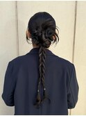 タイトカチモリ×編みおろしヘア