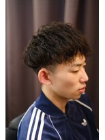 アモ(Amo) 【新富町】メンズツーブロックスパイラルパーマ