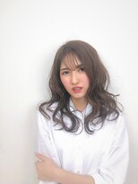 アニー(annie hair design) 【annie】透明感ミディアム×ゆるふわ巻き@30代40代50代