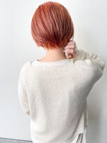 ガーデン ヘアークリエイトスペース(garden hair create space) ハイトーンオレンジカラー×スッキリショート【30代/40代/50代】