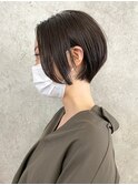 大人美人ショートボブ イルミナカラーアッシュブラウン30代40代