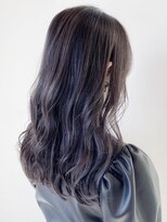 シャンプー 本店(SHAMPOO)&nbsp;大人かわいい黒髪風暗髪ハイライトカラー