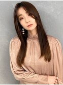 センターパートロング