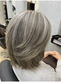 【50代60代◎白髪生かしローライト】