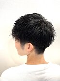 王道メンズショート☆無造作ツイストパーマセンターパート
