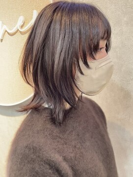 ハニーエイク(Haney89) モードなウルフマッシュミディ