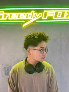 グリーディーフォックス 代々木(Greedy FOX) アップバング/ツーブロックマッシュ/束感/波巻き[シェービング]