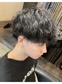波巻きスパイラルパーマ×マッシュ