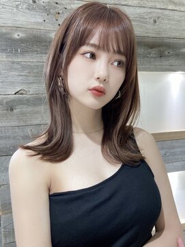 フォンズ(FONS) 学割U 24 外ハネヘアピンクカラーピンクベージュピンクブラウン