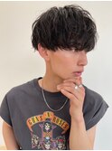 メンズマッシュパーマニュアンスパーマスパイラルパーマ刈り上げ