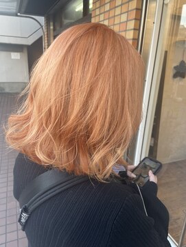 ビセル バイ シータ 川越店(becel by THETA) ペールオレンジ×大人っぽロブ
