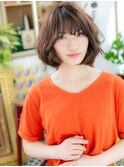 バレイヤージュアシンメトリーミニボブルフh3戸頭20代30代40代