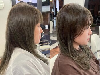 ブランコトレス 本巣(BLANCO tres)の写真/BLANCO独自の技術"フレームライトカット"は結んでも下ろしても可愛い*伸びた後まで扱いやすいスタイルを◎