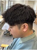 波巻きパーマツイストスパイラルパーマメンズマッシュパーマ