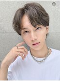 ツイストスパイラルパーマツーブロックマッシュメンズマッシュ