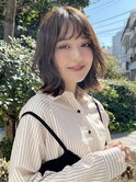 レイヤーボブ フェイスレイヤー 韓国 イルミナカラー ボブ