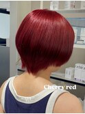 15000チェリーレッドマッシュボブ韓国タンバルモリボブ