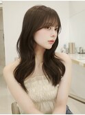 ココアベージュ 小顔ミディアム