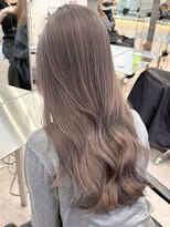 サンク 原宿 表参道(cinq)&nbsp;ダブルカラーミルクティーベージュグレージュレイヤーカット韓国