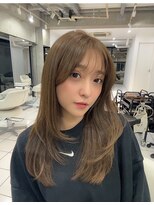 エミュ 表参道 青山(emu)&nbsp;当日予約OK！ロングレイヤーミルクティーカラー表参道