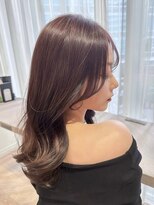 ジ オスカー(THE OSCAR)&nbsp;伸ばし中にオススメ！【外ハネミディ×ラベンダーグレージュ】