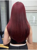 ブリーチなしダブルカラーで作るボルドーカラー