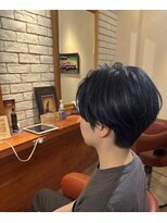 ヘアメイク フレンシア(hair make flencia)&nbsp;清潔感あふれるネイビーカラーのマッシュ【263スタイル】