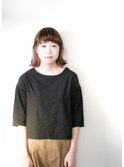 秋色外はねボブ
