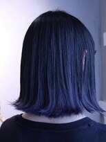 ロリム(RorriM)&nbsp;切りっぱなしボブ　ダークパープル　ダブルカラー