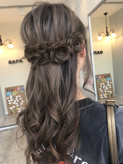 グレージュカラー  ヘアアレンジ