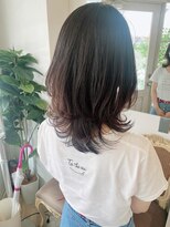 アミュレ(Amule)&nbsp;大人可愛いひし形くびれ外ハネセミロングウルフヘア梅ヶ丘美容室