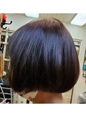 オーガニックカラーと酸熱トリートメントでツヤサラに
