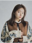 くびれヘア/顔周り/韓国/レイヤーカット/黒髪/ミディアム/横浜
