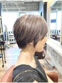 ショートボブ/ミニボブ×艶カラ-