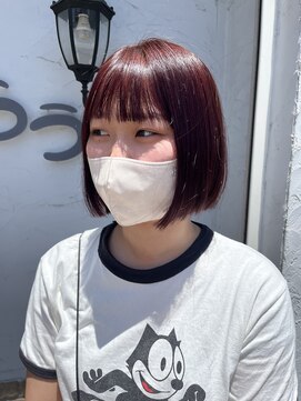 ヘアーメイク ラウラ(Hair+Make RauRa) ボブ×ボルドーカラー