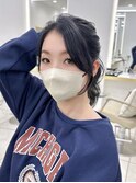 かきあげ前髪　レイヤーカット韓国ヘア