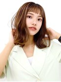 くびれミディアム/ハイライト/ダブルカラー/ケアブリーチ