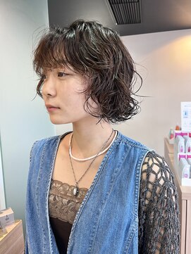 スタイル 茅ケ崎(STYLE) 【ハクラ】ボブ レイヤー ニュアンスパーマ ウェーブパーマ