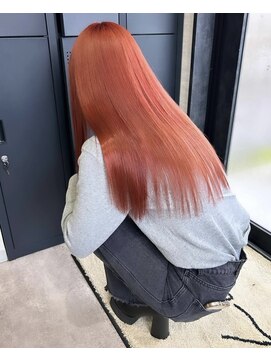 リンクバイビセ 髪質改善(link by vise) #オレンジカラー#ハイトーン#ケアブリーチ#ロングヘア