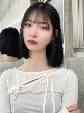 エヌアイ オモテサンドウ(ni omotesando) 洒落感たっぷりトレンド韓国ボブ＊暗髪黒髪ダークグレージュ