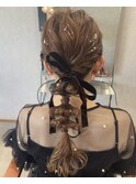 編みおろしヘアアレンジ