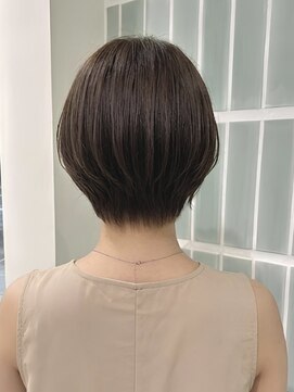 髪質改善縮毛矯正ダブルカラーハイライトショートカット30代40代