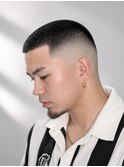 フェードカット×ベリーショート｜男前クロップ