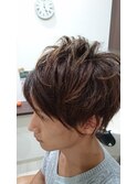 ツーブロ 束感ショート