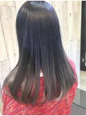 秋冬カラー ハイトーン グラデーション ネイビーとグレージュ