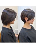 20代30代40代50代60代ショコラベージュ ボブルフ ベビーバング