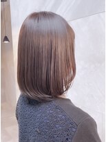 ドゥマン(Demain)&nbsp;大人かわいい小顔カット透明感ボブココアブラウン前髪ウルフボブ