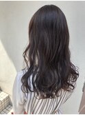 ダークカラー_マロンベージュ Aラインボブ かきあげ